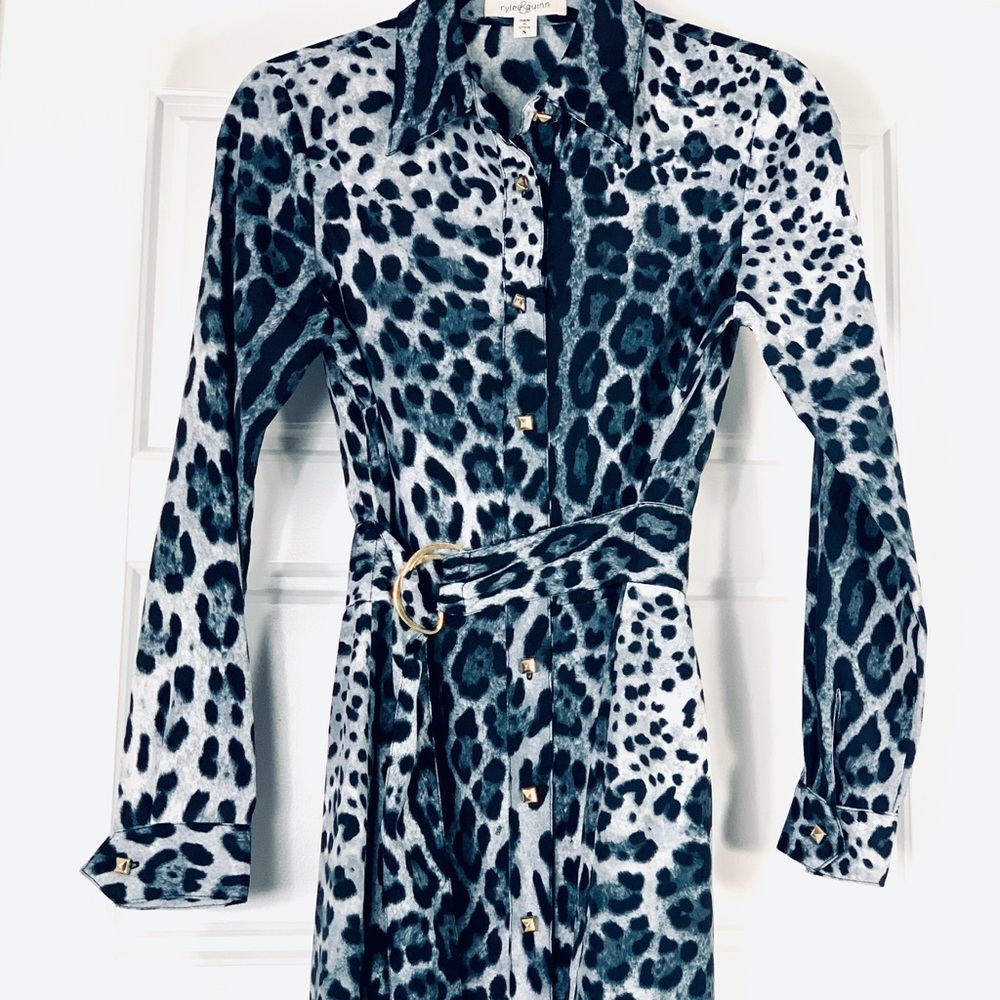 Rylee and Quinn leopard wrap dress